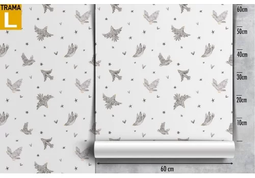 Carta da Parati bambini decorazione uccellini. 2