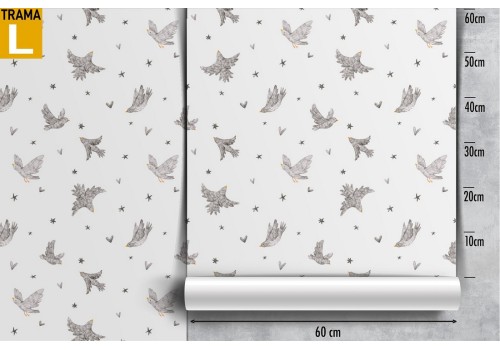 Children's wallpaper decoration birds. 2