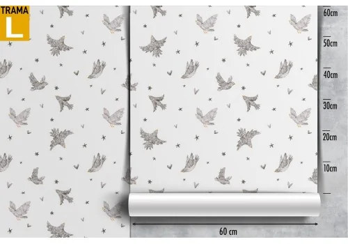 Children's wallpaper decoration birds. 2
