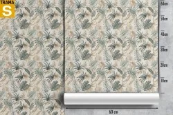 Wallpaper Design and Styles Flora and Fauna Tropical Leaves