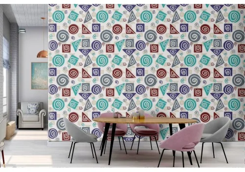 Vintage abstract geometry wallpaper.