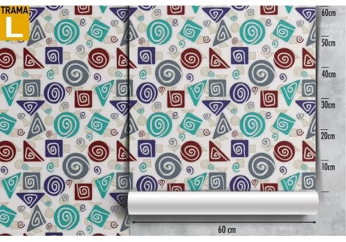 Carta da Parati geometrie astratte vintage. 2