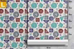 Vintage abstract geometries wallpaper.