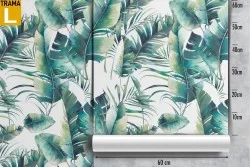 Green leaves nature pattern wallpaper.
