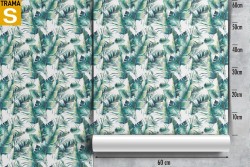 Carta da Parati Design e Stili Flora e Fauna Foglie Natura Tropicale