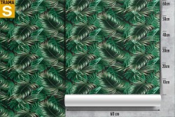 Wallpaper Design and Styles Flora and Fauna Tropical Leaves