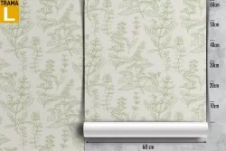 Carta da Parati natura foglie vintage stilizzate.