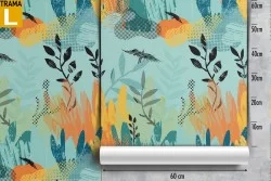 Wallpaper decoration abstract nature leaves.