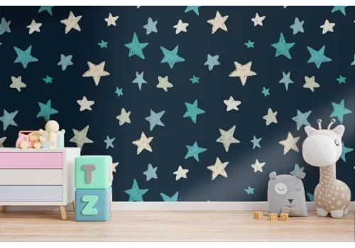 Carta da Parati bambini decorazione stelle.