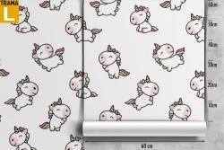 Children's wallpaper decoration unicorn design.