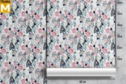 Vintage Nature Flowers Leaves Wallpaper