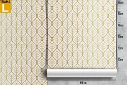 Carta da Parati pattern foglie stilizzate natura.