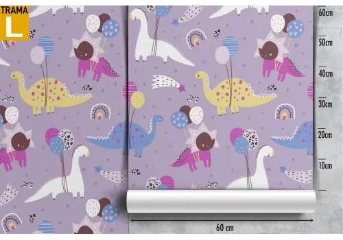 Children's wallpaper decoration dinosaurs. 2