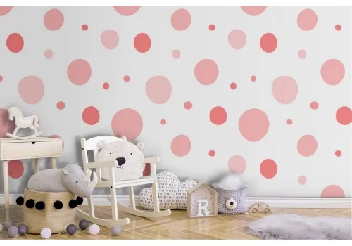 Carta da Parati bambini decorazione a pois.