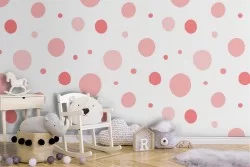 Carta da Parati bambini decorazione a pois.