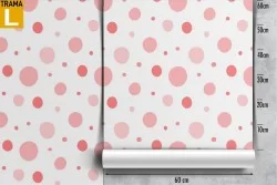 Children's polka dot wallpaper decoration.