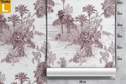 Carta da Parati decorazione natura tropicale vintage.
