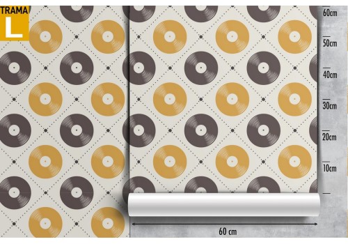 Vintage vinyl records wallpaper decoration. 2