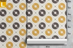 Vintage vinyl records wallpaper decoration.