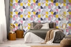 Vintage 70s wallpaper decoration.