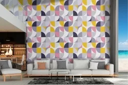 Carta da Parati Design e Stili Geometrica Vintage