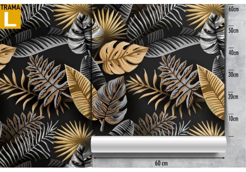 Glamorous gold leaf decoration wallpaper. 2