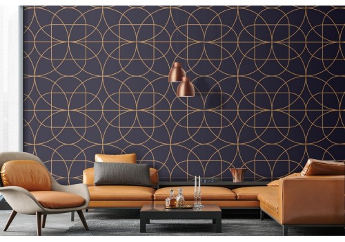 Carta da Parati pattern art déco geometrico.