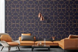 Art deco geometric pattern wallpaper.