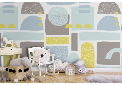 Children's wallpaper abstract fantasy design.