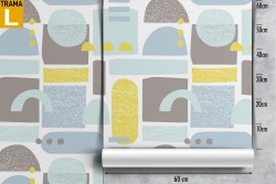 Carta da Parati bambini design fantasia astratta.