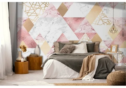 Carta da Parati pattern geometrico glam.