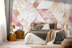 Glam geometric pattern wallpaper.
