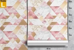 Carta da Parati pattern geometrico glam.