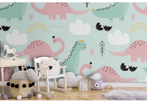 Dinosaur wallpaper for children.