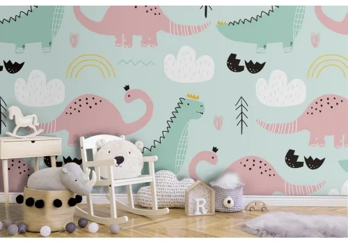 Dinosaur wallpaper for children.