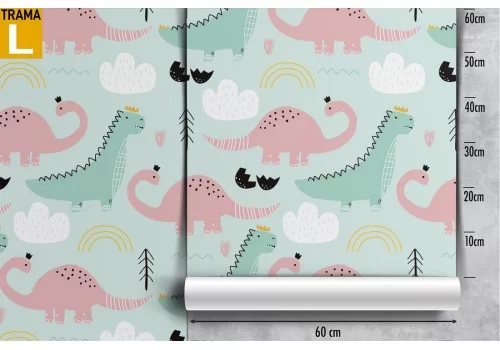 Carta da Parati per bambini dinosauri. 2