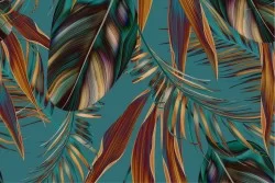 Carta da Parati Design e Stili Flora e Fauna Foglie Natura Tropicale