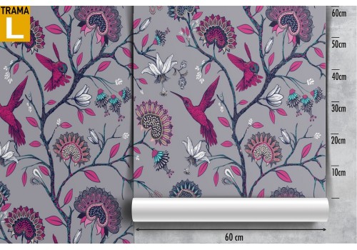 Wallpaper decoration nature birds and plants. 2