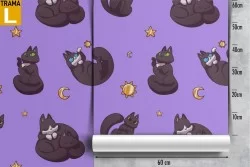 Children's wallpaper decoration cat.