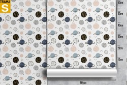 Children's Wallpaper Decorations and Patterns Space and Planets
