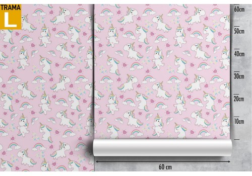 Unicorn decoration wallpaper for children. 2