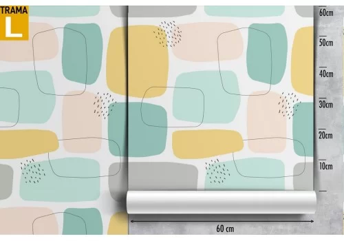 Carta da Parati decorazione vintage geometria astratta. 2