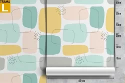 Vintage abstract geometry wallpaper decoration.