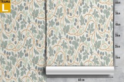 Wallpaper decoration nature flowers and vines.