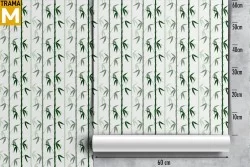 Carta da Parati Foglie Natura Orientale zen