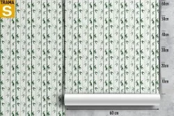 Carta da Parati Design e Stili Flora e Fauna Foglie Natura Orientale zen
