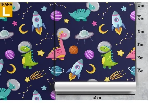 Wallpaper decoration children aliens and planets. 2