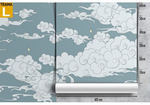 Wallpaper decoration stylized clouds. 2