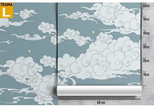 Wallpaper decoration stylized clouds. 2