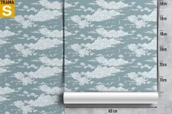 Carta da Parati Design e Stili Paesaggi e Natura Cielo Orientale zen Stilizzata